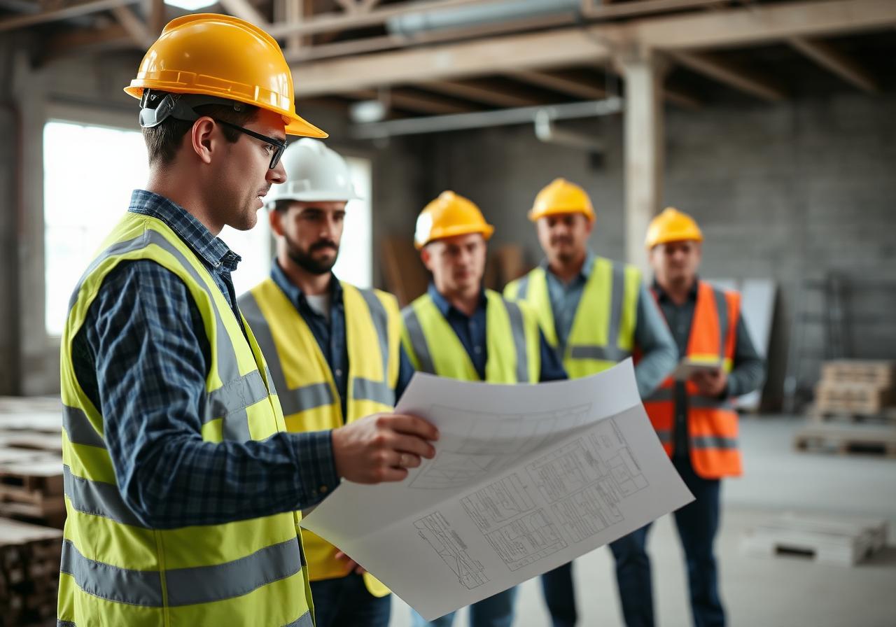 Notion construction team on site